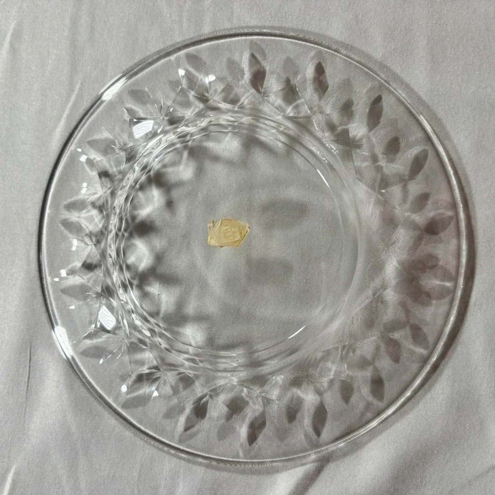 Tiffin Glass Plate Clear 8.25